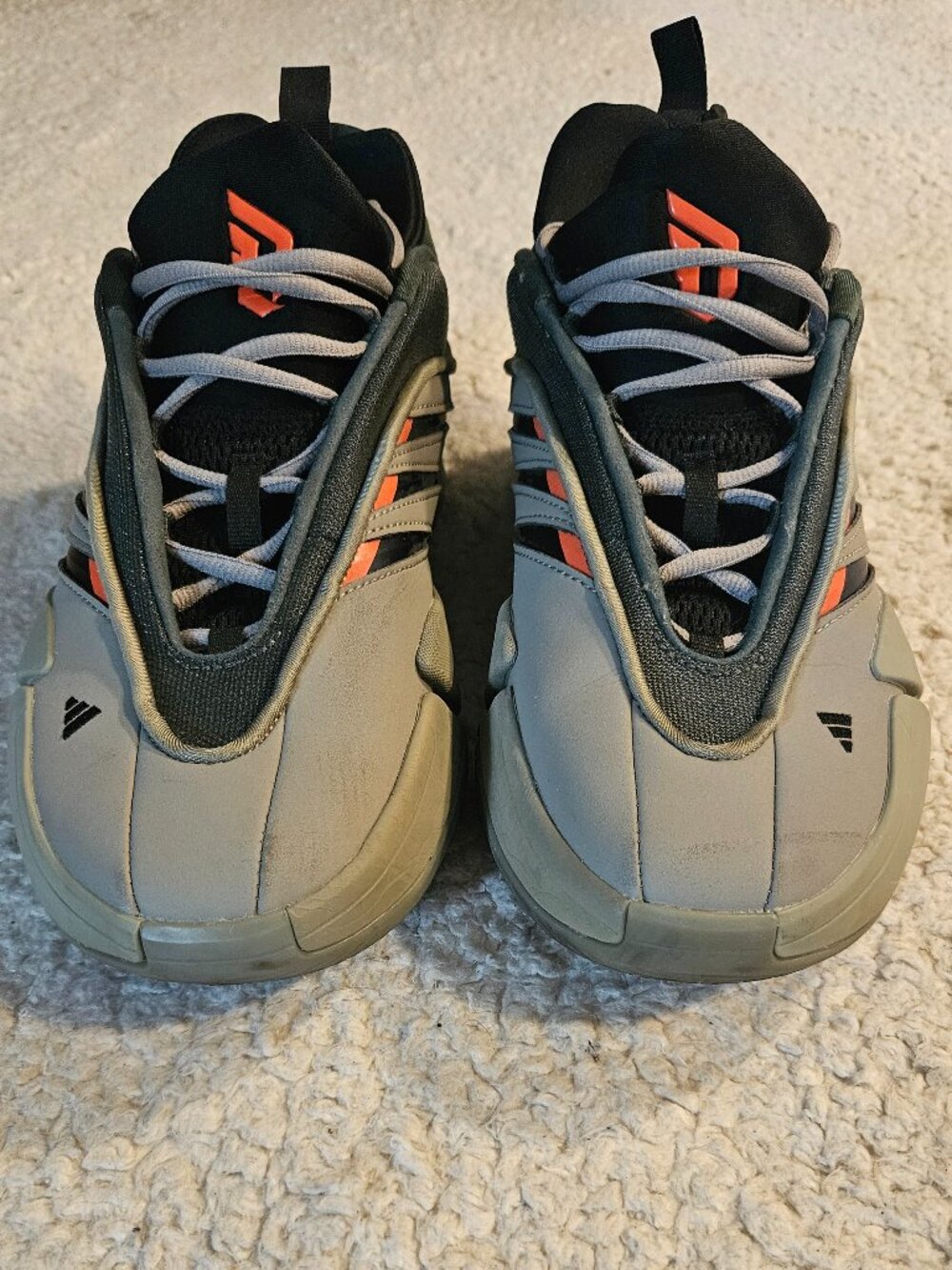 adidas Dame 9 Size 10 Olive Green Orange Basketball Shoes Sneakers